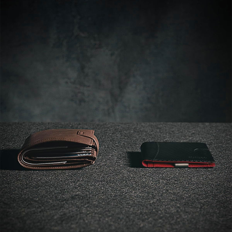 PU Leather RFID-Blocking Card Holder Wallet with Money Clip