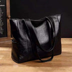 PU Leather Shoulder Bag, Retro Style, 28 × 36 × 10 cm