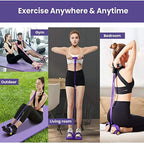 Pull Rope Ab Exerciser with Pedals and Sponge Handles