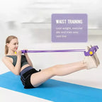 Pull Rope Ab Exerciser with Pedals and Sponge Handles