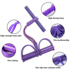 Pull Rope Ab Exerciser with Pedals and Sponge Handles