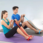 Pull Rope Ab Exerciser with Pedals and Sponge Handles