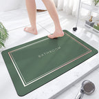 Quick-Drying Bath Mat, PVC and Technical Velvet, 40 × 60 cm