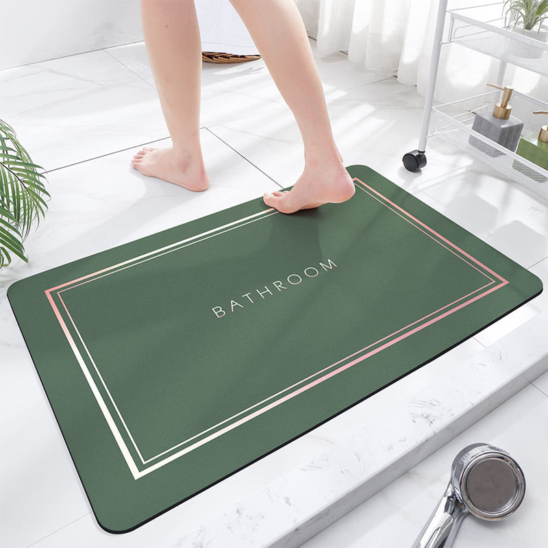 Quick-Drying Bath Mat, PVC and Technical Velvet, 40 × 60 cm