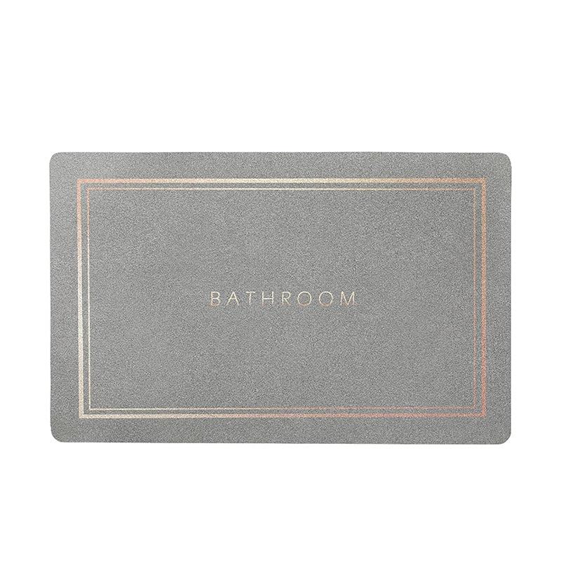 Quick-Drying Bath Mat, PVC and Technical Velvet, 40 × 60 cm