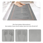 Quick-Drying Bath Mat, PVC and Technical Velvet, 40 × 60 cm