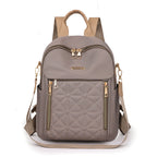 Quilted Multi-Compartment Backpack with Adjustable Straps