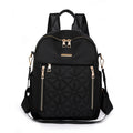 Quilted Multi-Compartment Backpack with Adjustable Straps