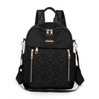 Quilted Multi-Compartment Backpack with Adjustable Straps