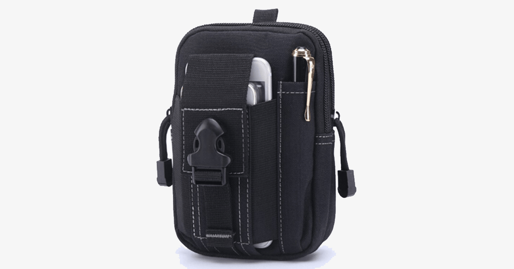 Military Nylon Waist Bag for Outdoor Travel - Waterproof, Belt Attachment, view 3