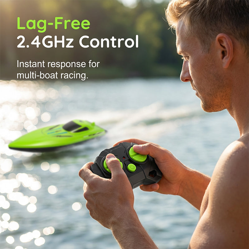 RC Racing Boat with 2.4 GHz Remote Control, Dual Motor