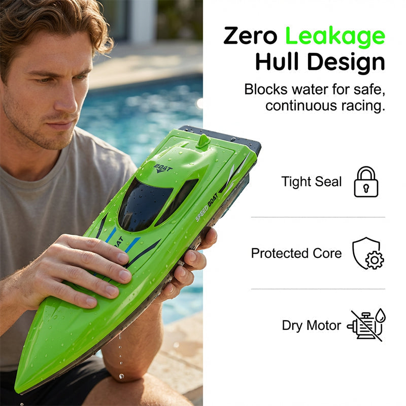 RC Racing Boat with 2.4 GHz Remote Control, Dual Motor