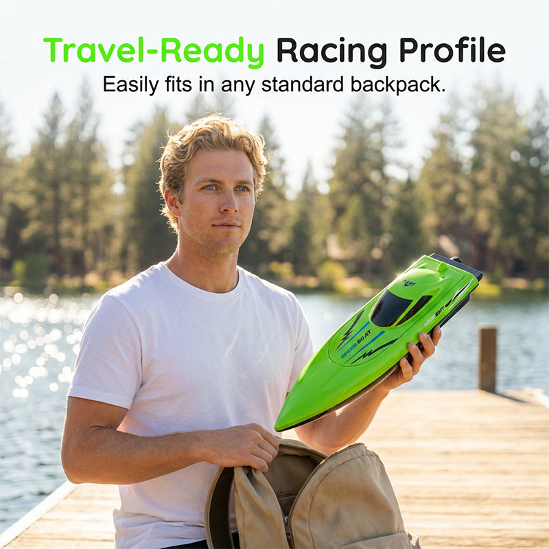 RC Racing Boat with 2.4 GHz Remote Control, Dual Motor