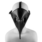 Realistic Black Plague Doctor Mask with Glass Lenses 30cm