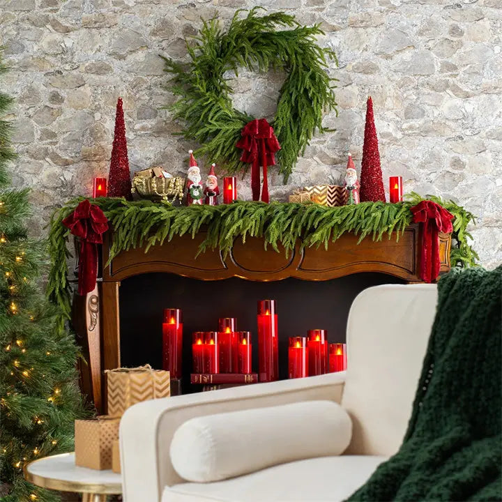 Realistic Norfolk Pine Dripping Christmas Garland, 59.1", 70.9" or 106.3"