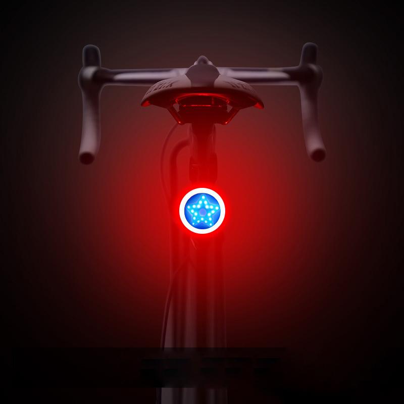 Rechargeable COB LED Bicycle Tail Light with 5 Modes