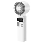 Rechargeable Handheld Fan with LCD Display, Foldable Clip and Cool Mist