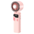 Rechargeable Handheld Fan with LCD Display, Foldable Clip and Cool Mist