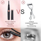 Rechargeable Heated Eyelash Curler, 50°C–80°C, 15° Curved Comb