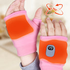 Rechargeable Heated Fingerless Gloves with Adjustable Temperature Control