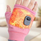 Rechargeable Heated Fingerless Gloves with Adjustable Temperature Control