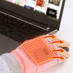 Rechargeable Heated Fingerless Gloves with Adjustable Temperature Control
