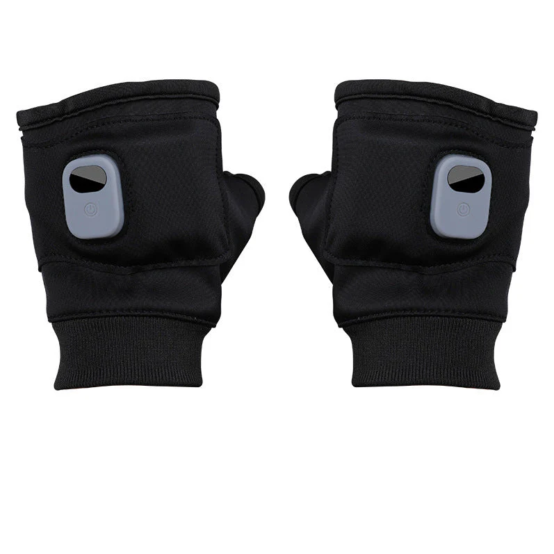 Rechargeable Heated Fingerless Gloves with Adjustable Temperature Control