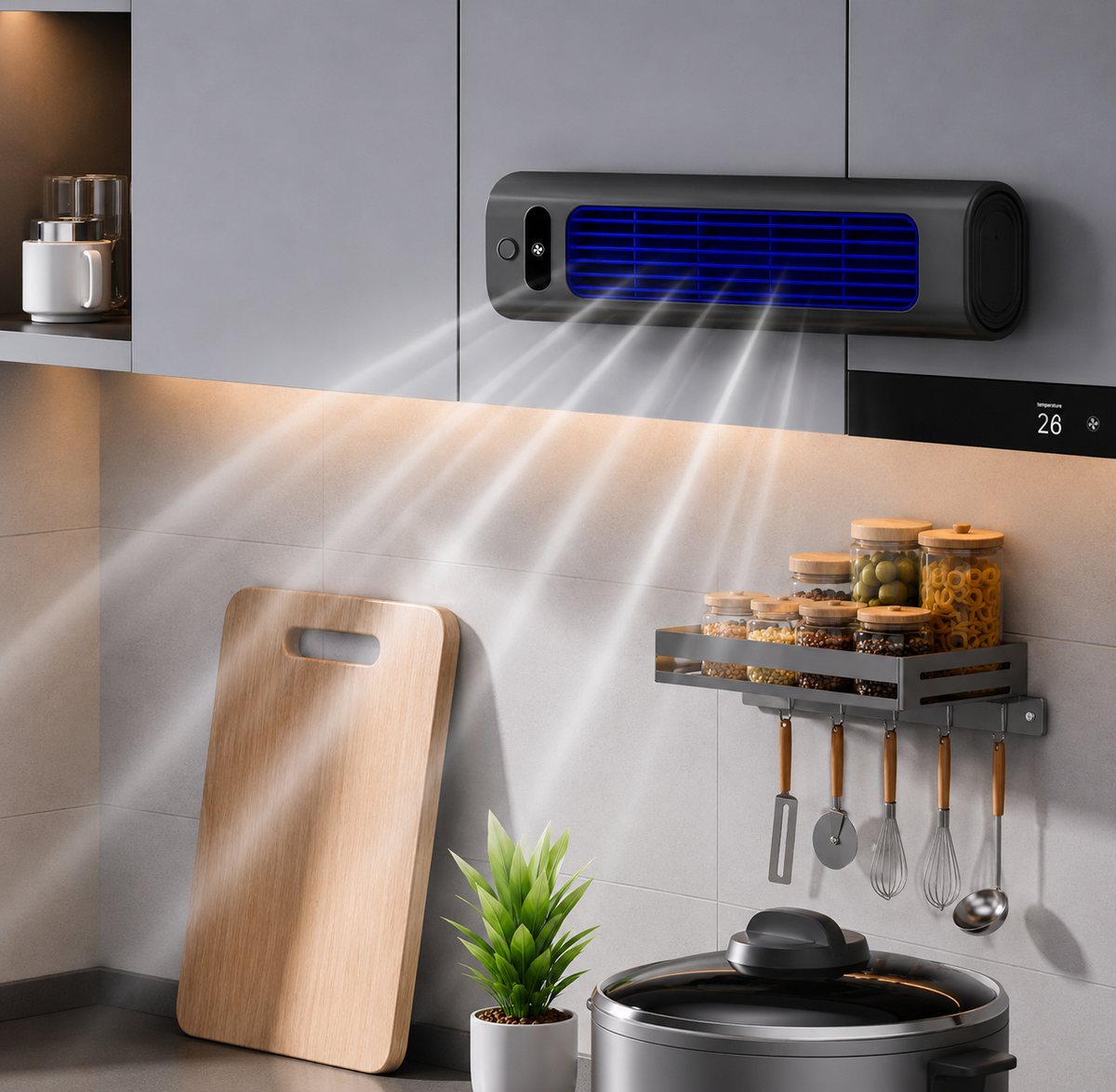 Rechargeable Portable Fan, 2000 mAh, 5V, Wall-Mountable