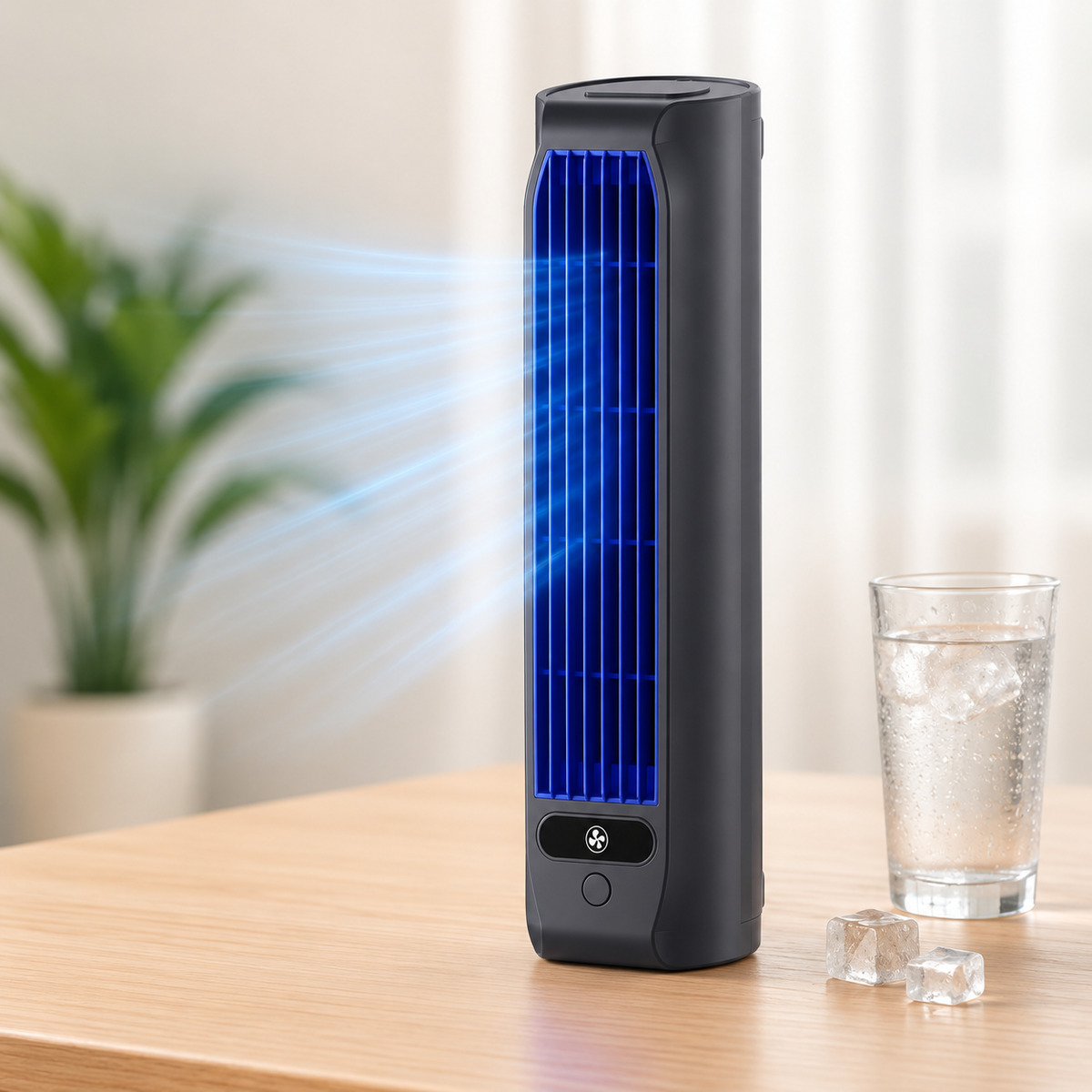Rechargeable Portable Fan, 2000 mAh, 5V, Wall-Mountable