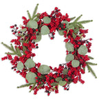 Red Berry Christmas Wreath, 17.7-inch Diameter