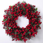 Red Berry Christmas Wreath, 17.7-inch Diameter