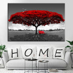 Vibrant Red Blossoms Canvas Art for Home Decor | Welvere-Welvere