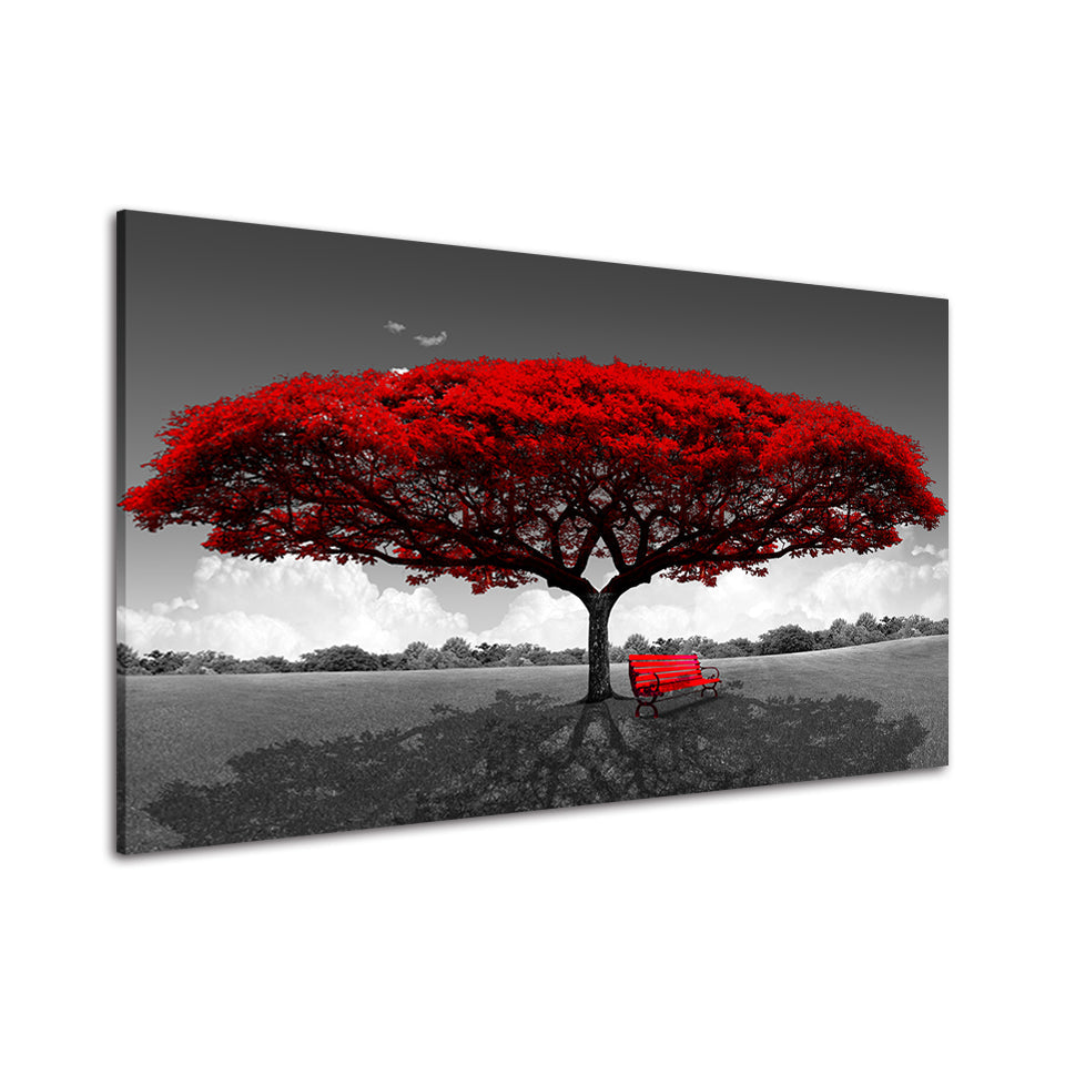 Vibrant Red Blossoms Canvas Art for Home Decor | Welvere-Welvere