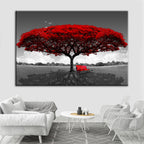 Vibrant Red Blossoms Canvas Art for Home Decor | Welvere-Welvere