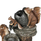 Resin Garden Statue with Duck or Squirrel, Solar Options