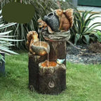 Resin Garden Statue with Duck or Squirrel, Solar Options