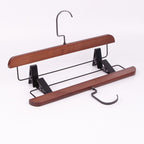 Retro-Colour Solid Wood Clothes Hangers, Set of 5 for Drying