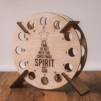 Reusable Birch Wood Christmas Advent Calendar, Tree or Circle Style