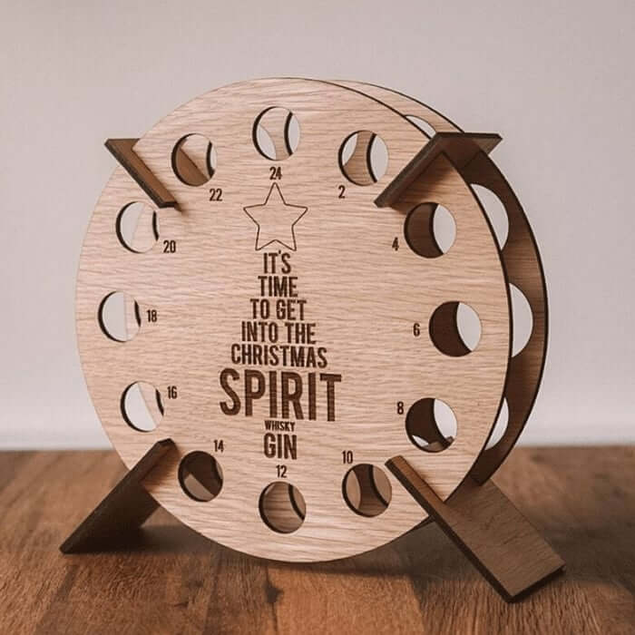 Reusable Birch Wood Christmas Advent Calendar, Tree or Circle Style