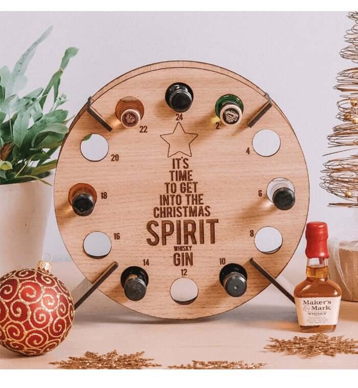 Reusable Birch Wood Christmas Advent Calendar, Tree or Circle Style