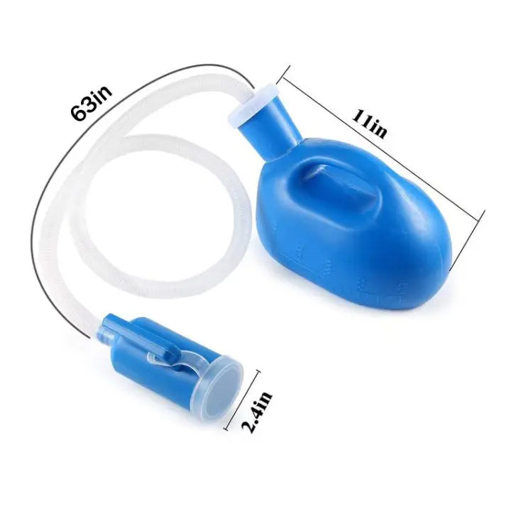 Reusable Men's Portable Urinal, 2000 ml, with Flexible 114 cm Hose