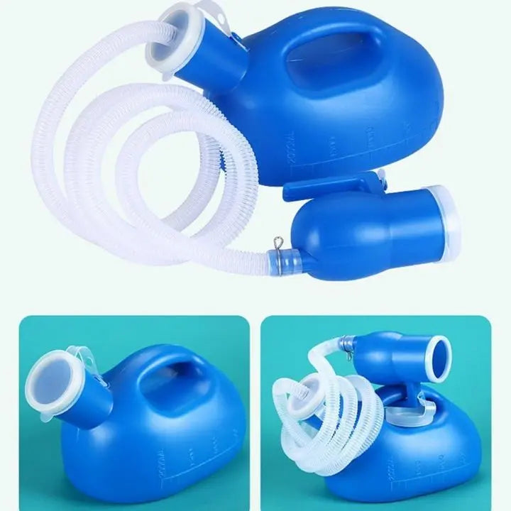 Reusable Men's Portable Urinal, 2000 ml, with Flexible 114 cm Hose