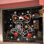 Reusable PVC Christmas Window Stickers with Festive Bell Design