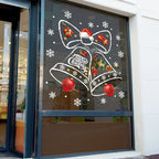 Reusable PVC Christmas Window Stickers with Festive Bell Design