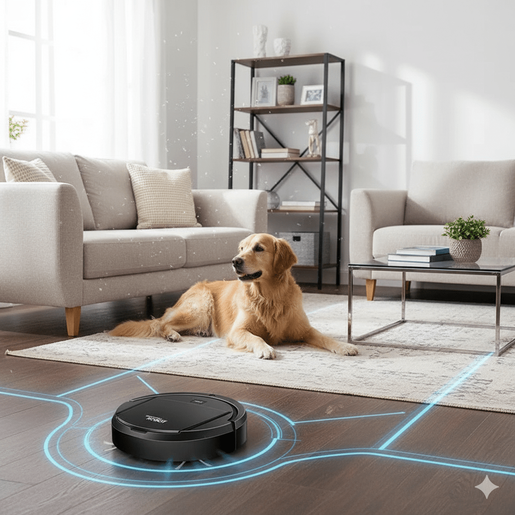 Robot Vacuum Cleaner with HEPA Filter, Obstacle Avoidance, 180 m², 90 Minutes