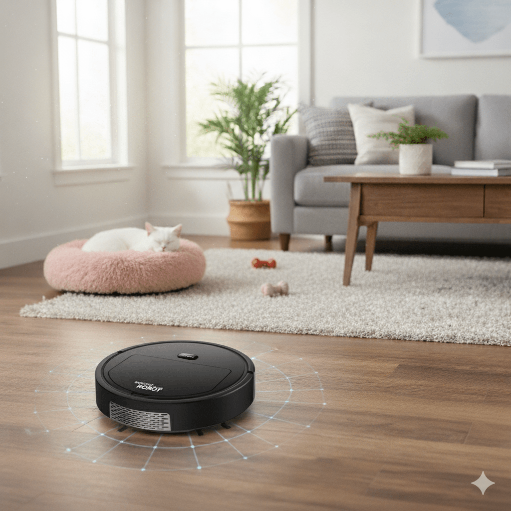 Robot Vacuum Cleaner with HEPA Filter, Obstacle Avoidance, 180 m², 90 Minutes