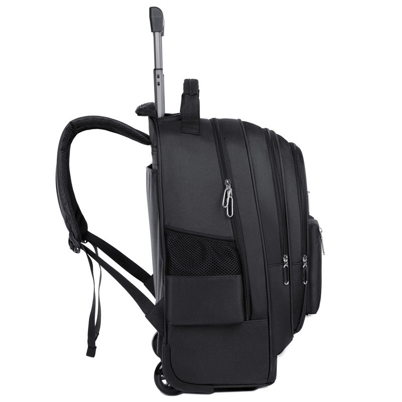 Rolling Backpack with Expandable Storage and Padded Straps