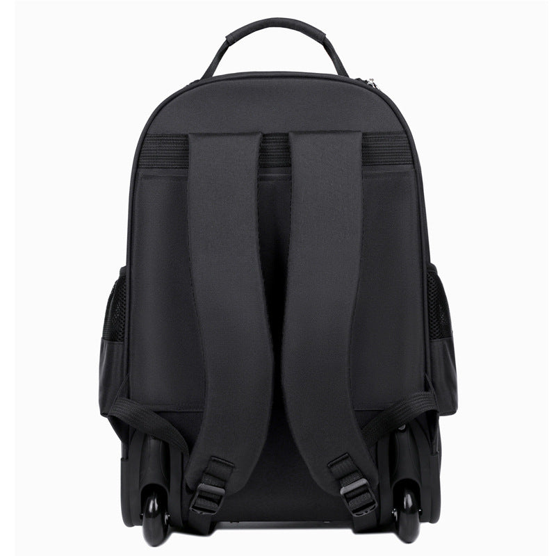 Rolling Backpack with Expandable Storage and Padded Straps