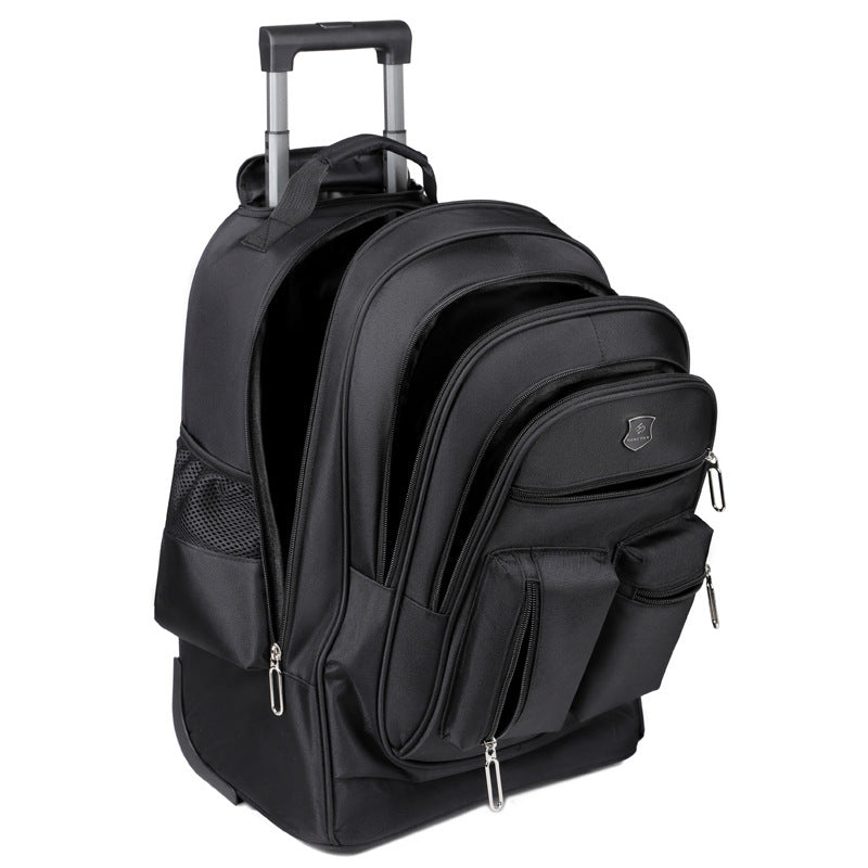 Rolling Backpack with Expandable Storage and Padded Straps