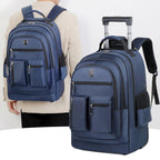 Rolling Backpack with Expandable Storage and Padded Straps
